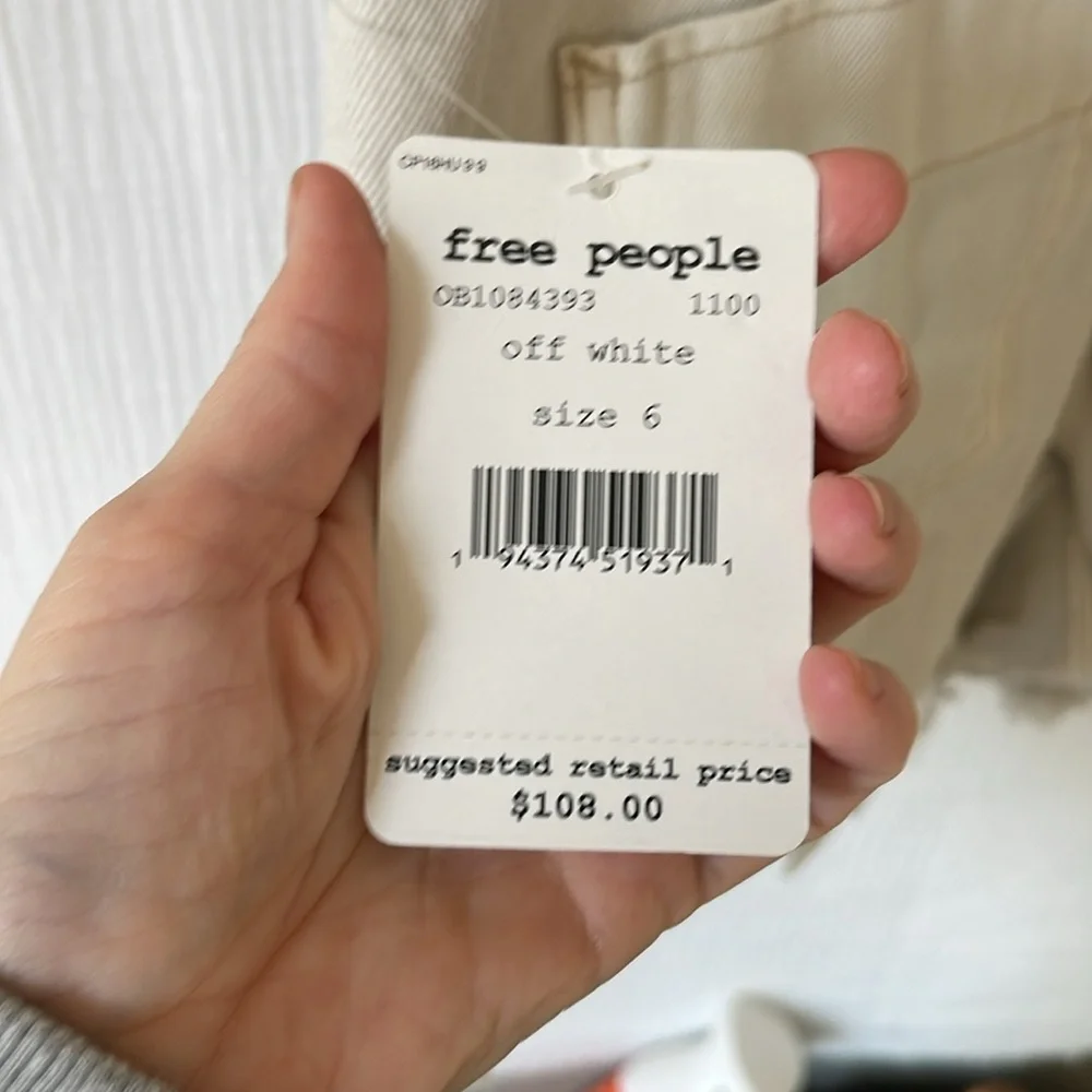 Free People Sunkissed Shortall in Off White NWT‎